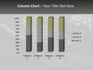 A Woman Sitting On A Window Sill With A Glass Of Wine PowerPoint Template