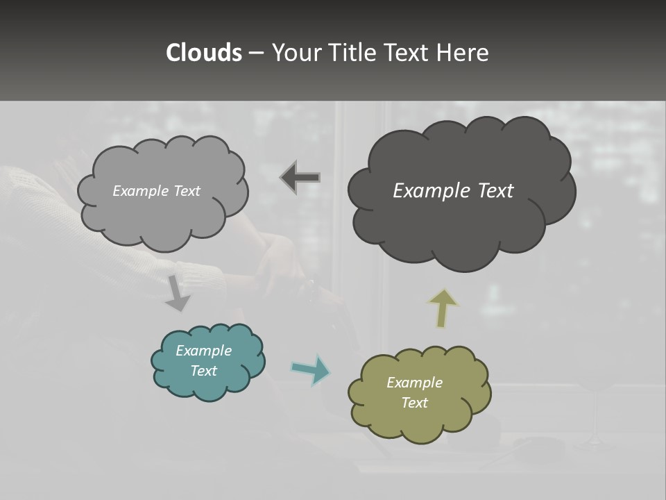A Woman Sitting On A Window Sill With A Glass Of Wine PowerPoint Template