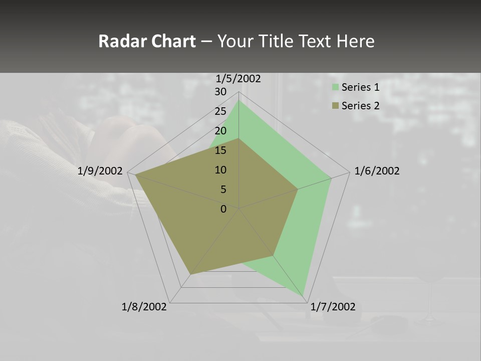 A Woman Sitting On A Window Sill With A Glass Of Wine PowerPoint Template