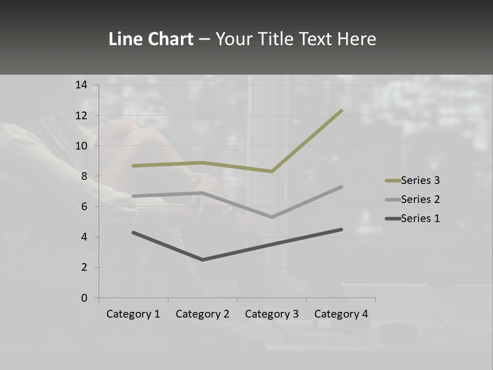 A Woman Sitting On A Window Sill With A Glass Of Wine PowerPoint Template