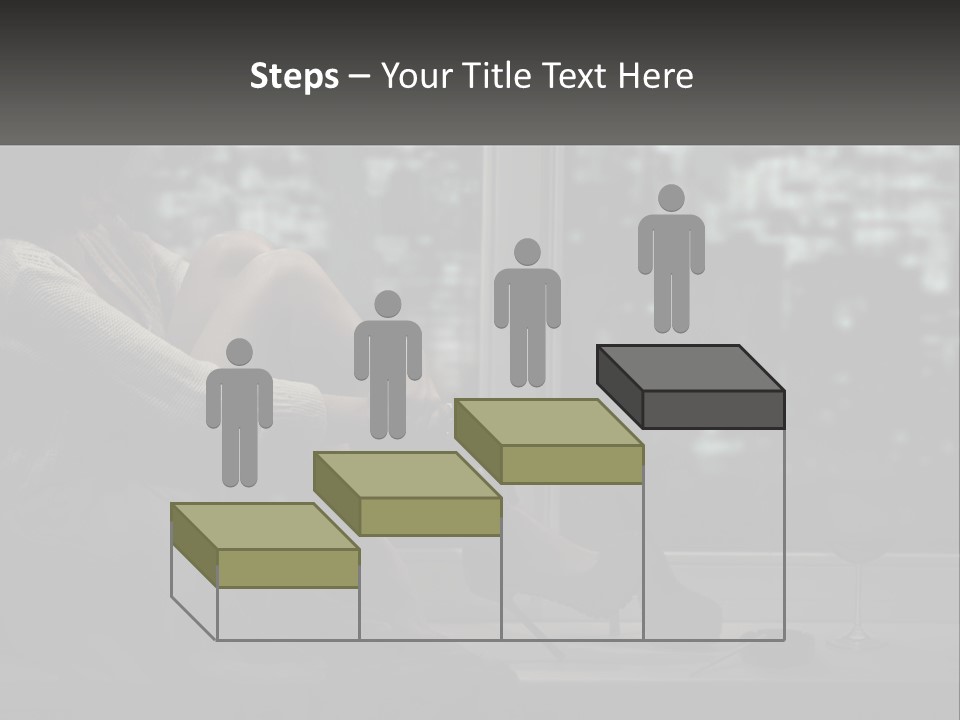 A Woman Sitting On A Window Sill With A Glass Of Wine PowerPoint Template