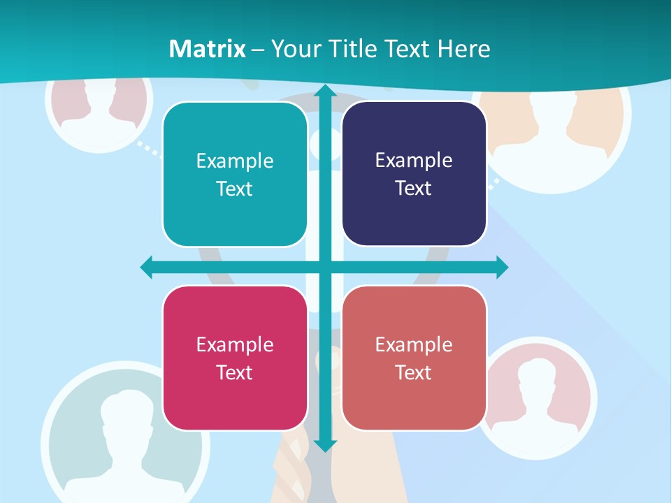A Hand Holding A Magnifying Glass With Icons On It PowerPoint Template