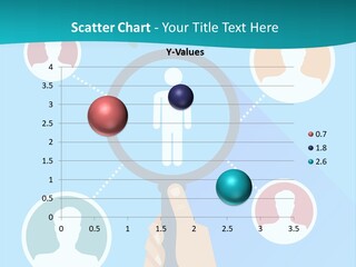 A Hand Holding A Magnifying Glass With Icons On It PowerPoint Template