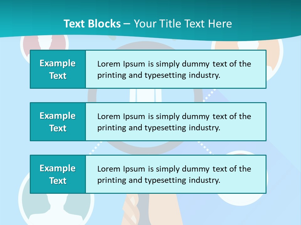 A Hand Holding A Magnifying Glass With Icons On It PowerPoint Template