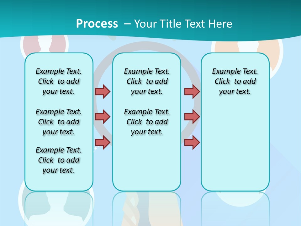 A Hand Holding A Magnifying Glass With Icons On It PowerPoint Template