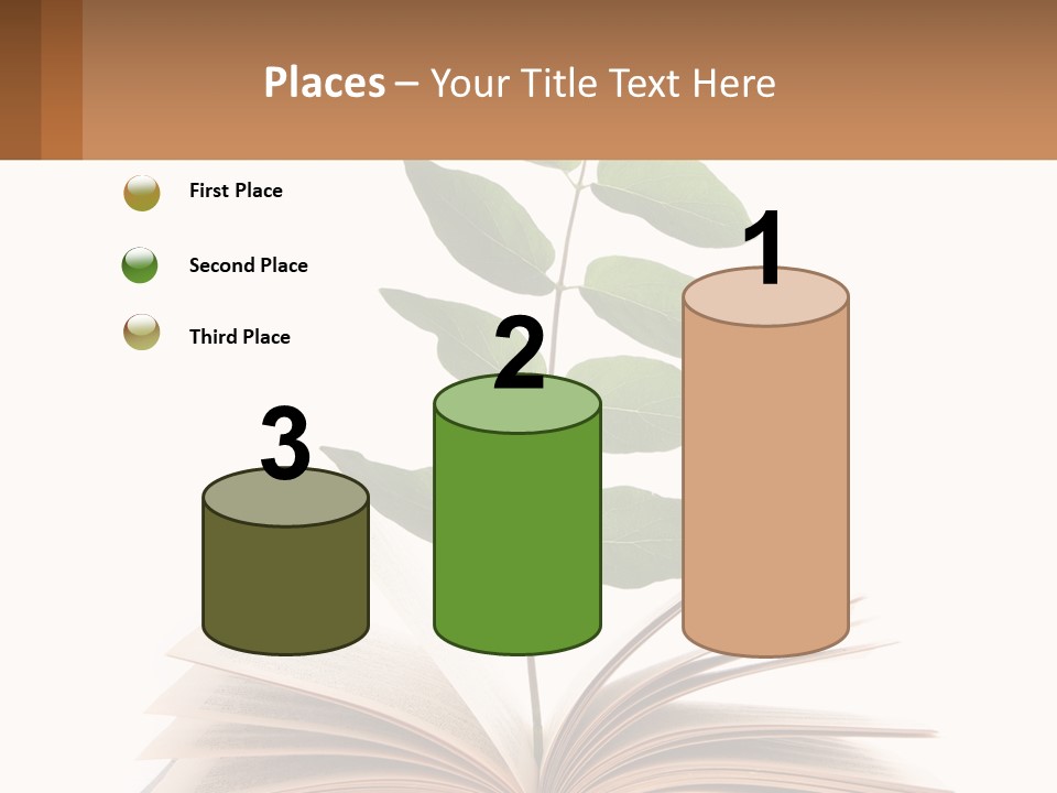 A Book With A Plant On Top Of It PowerPoint Template