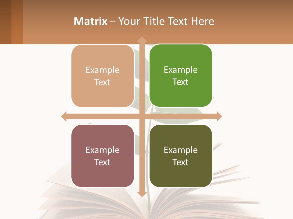 A Book With A Plant On Top Of It PowerPoint Template