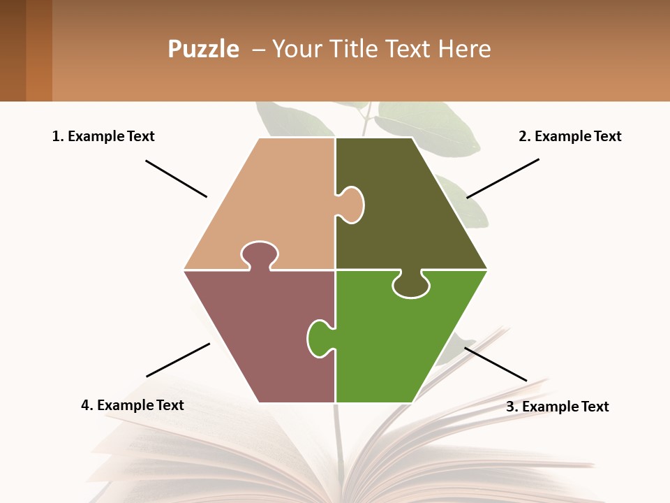 A Book With A Plant On Top Of It PowerPoint Template