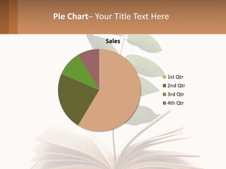 A Book With A Plant On Top Of It PowerPoint Template