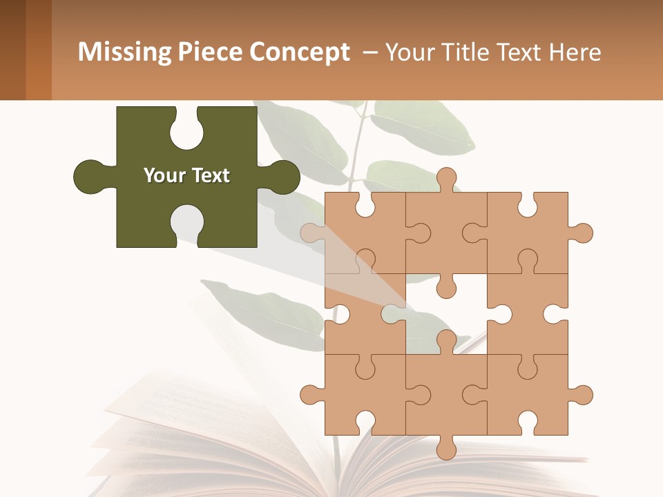 A Book With A Plant On Top Of It PowerPoint Template