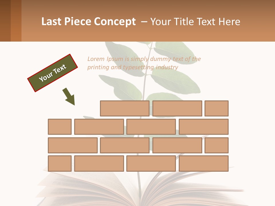 A Book With A Plant On Top Of It PowerPoint Template