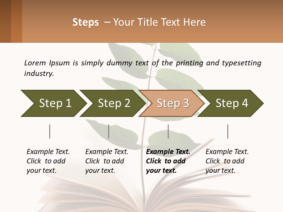 A Book With A Plant On Top Of It PowerPoint Template