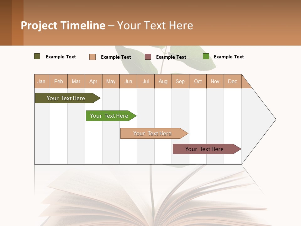 A Book With A Plant On Top Of It PowerPoint Template