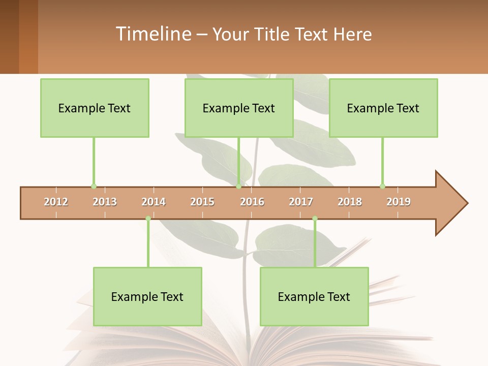 A Book With A Plant On Top Of It PowerPoint Template
