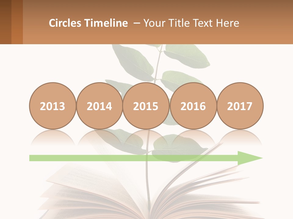 A Book With A Plant On Top Of It PowerPoint Template