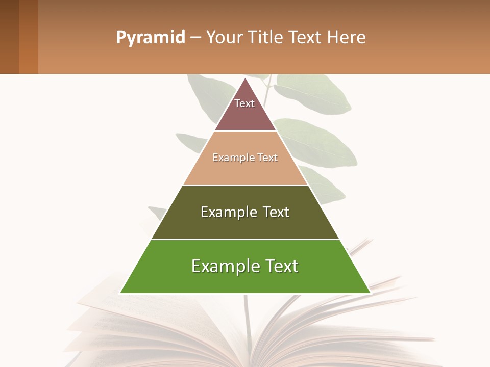 A Book With A Plant On Top Of It PowerPoint Template