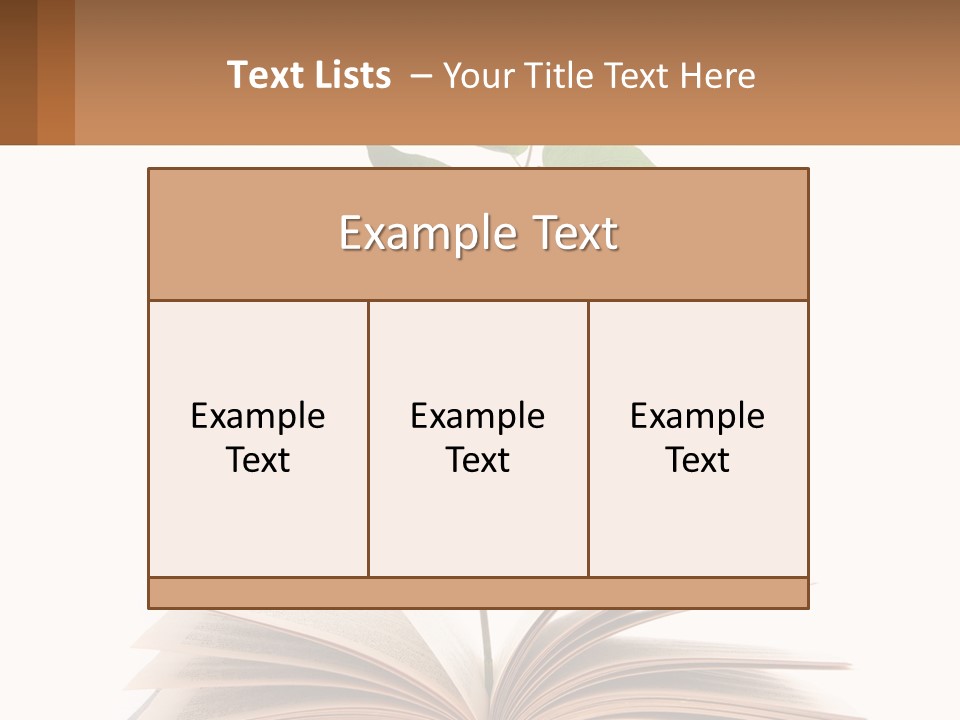 A Book With A Plant On Top Of It PowerPoint Template