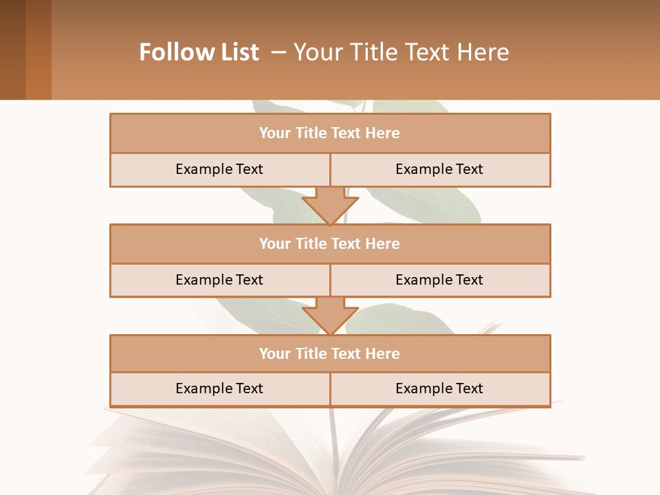 A Book With A Plant On Top Of It PowerPoint Template