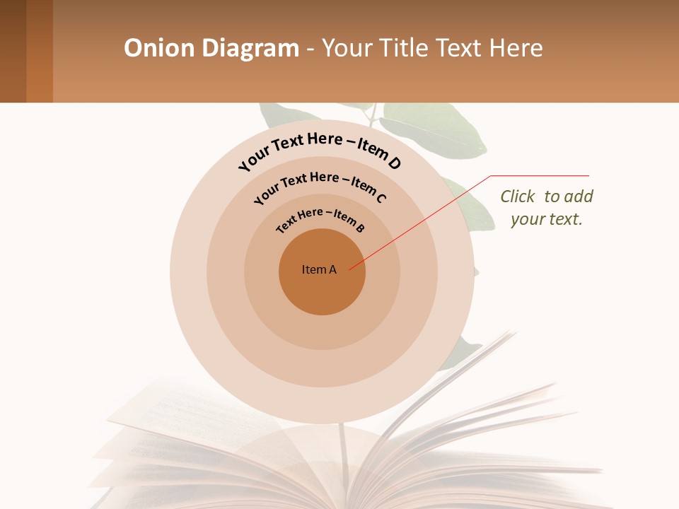 A Book With A Plant On Top Of It PowerPoint Template