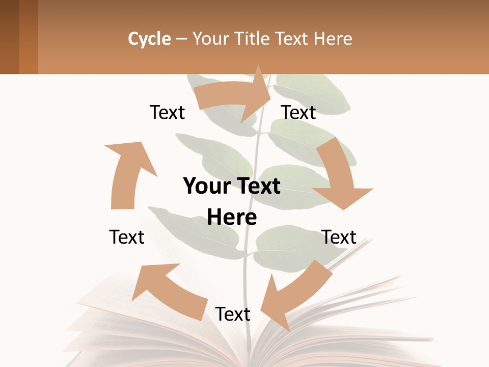 A Book With A Plant On Top Of It PowerPoint Template