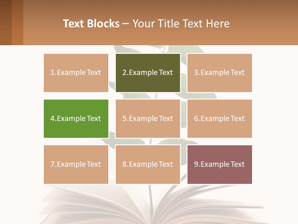 A Book With A Plant On Top Of It PowerPoint Template