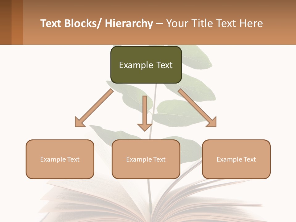 A Book With A Plant On Top Of It PowerPoint Template