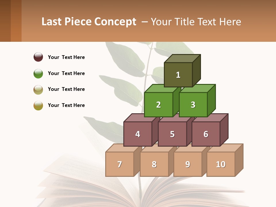 A Book With A Plant On Top Of It PowerPoint Template