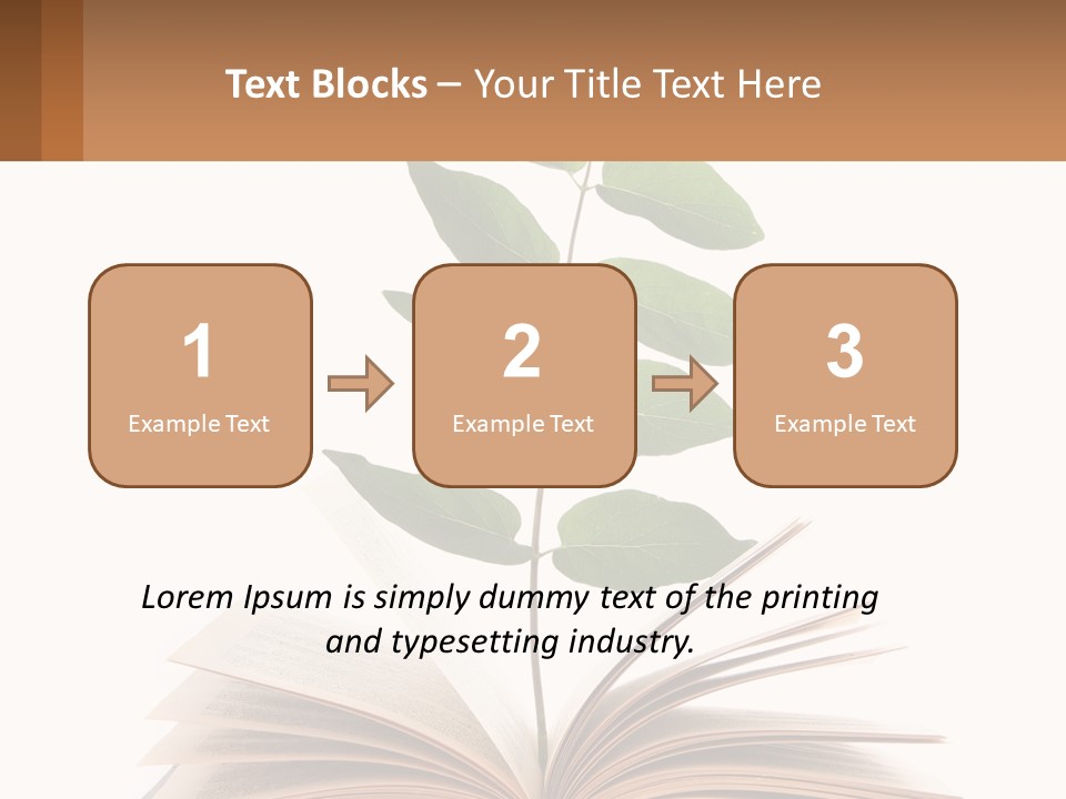 A Book With A Plant On Top Of It PowerPoint Template