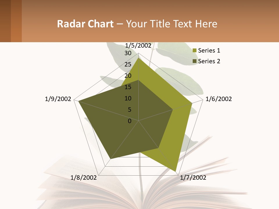 A Book With A Plant On Top Of It PowerPoint Template