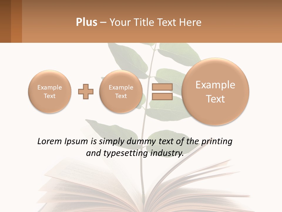 A Book With A Plant On Top Of It PowerPoint Template