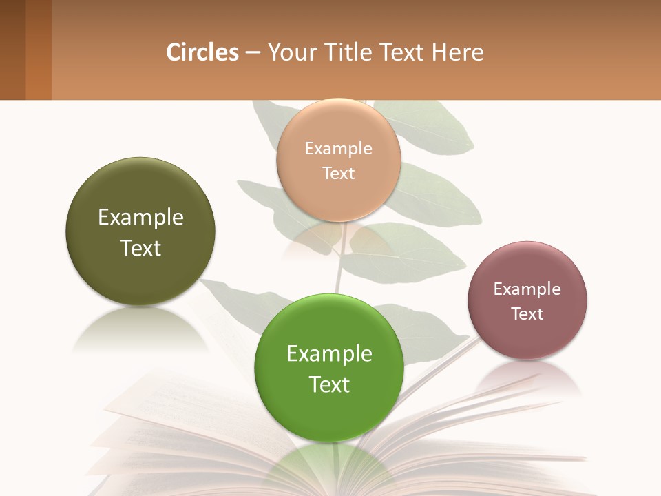 A Book With A Plant On Top Of It PowerPoint Template