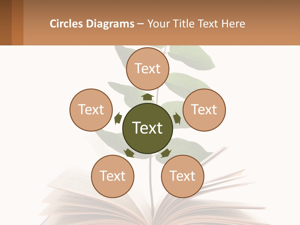 A Book With A Plant On Top Of It PowerPoint Template