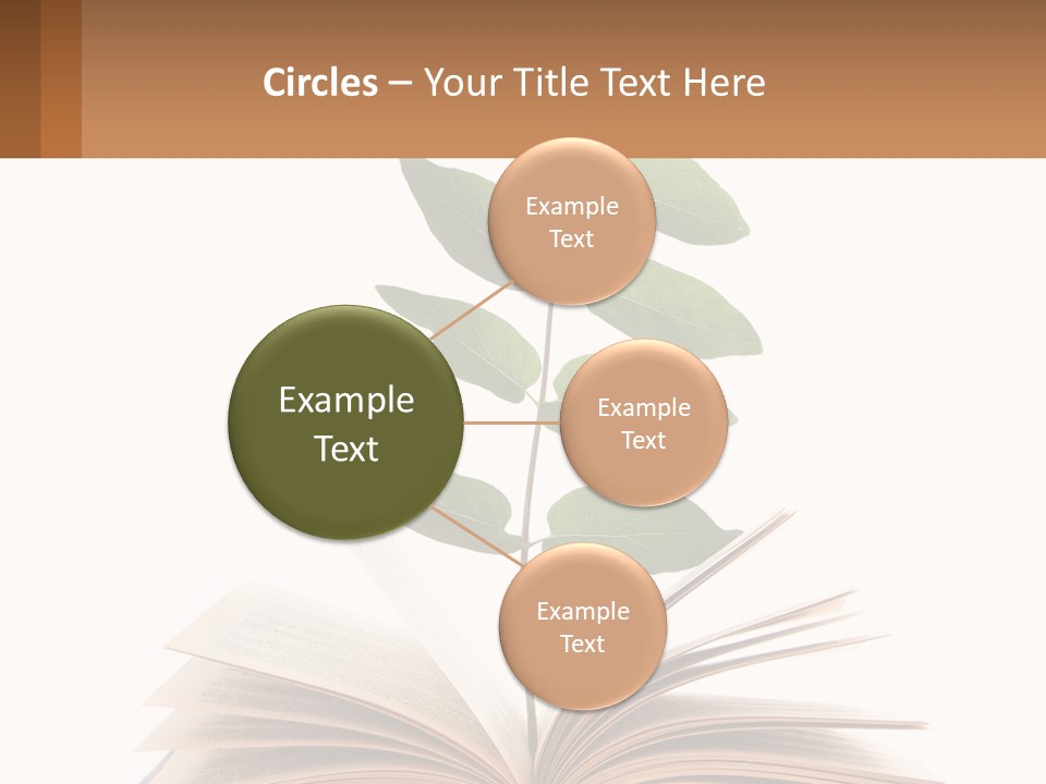 A Book With A Plant On Top Of It PowerPoint Template