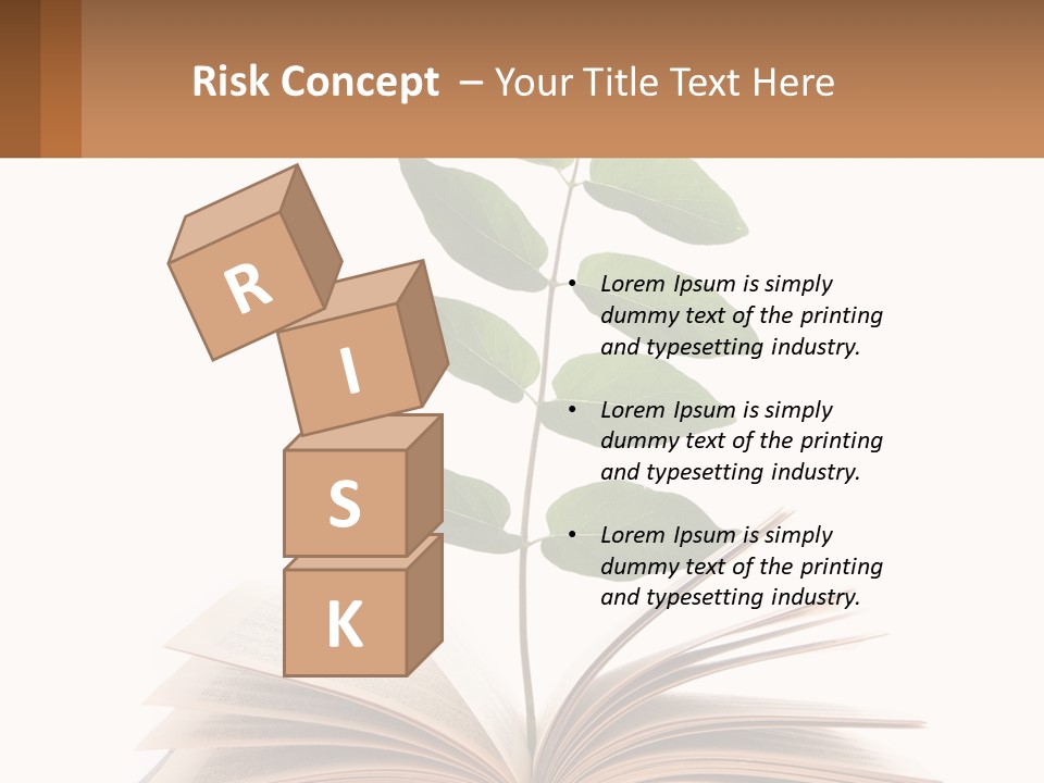 A Book With A Plant On Top Of It PowerPoint Template