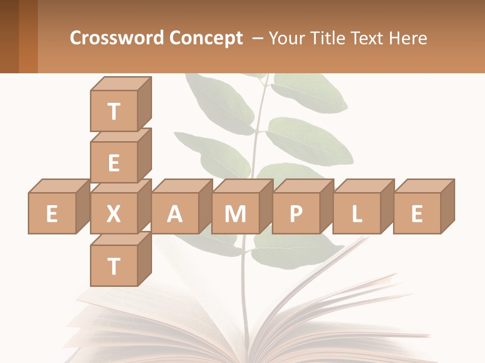 A Book With A Plant On Top Of It PowerPoint Template