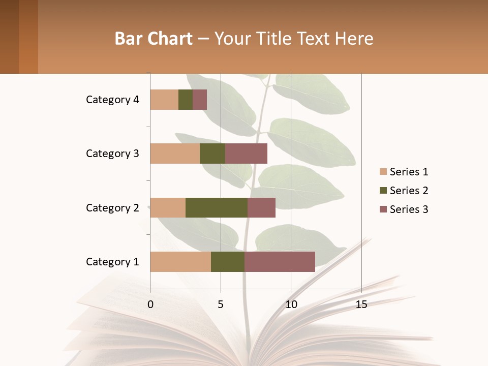 A Book With A Plant On Top Of It PowerPoint Template