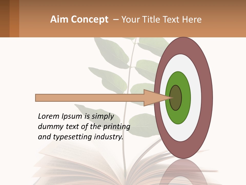 A Book With A Plant On Top Of It PowerPoint Template