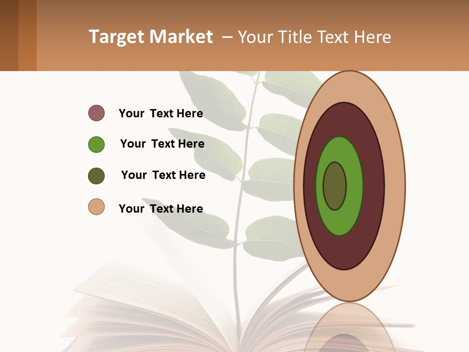 A Book With A Plant On Top Of It PowerPoint Template