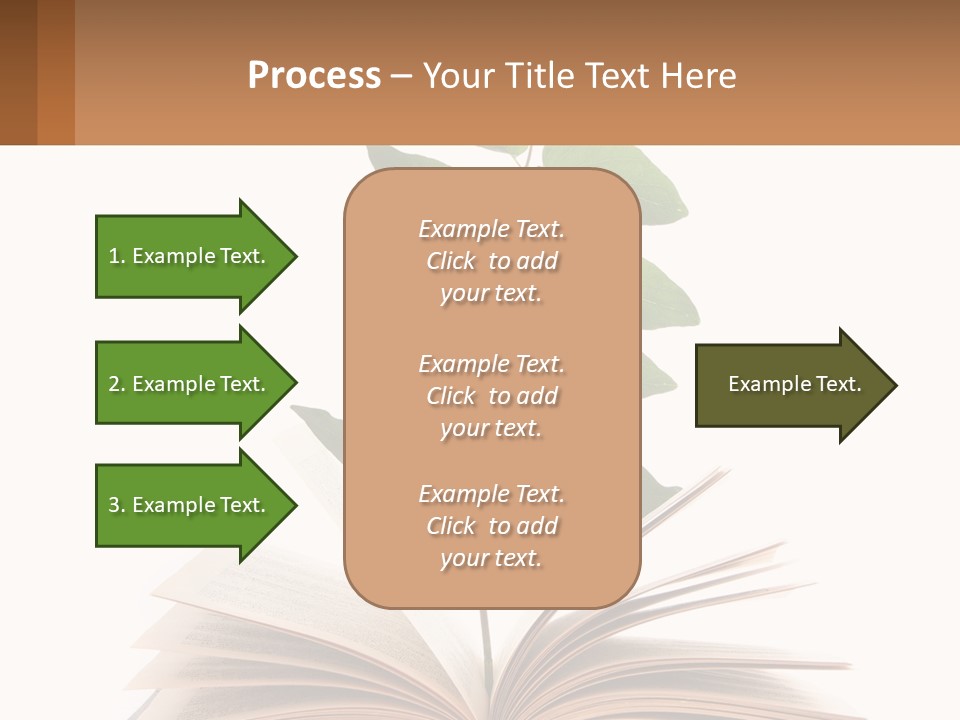 A Book With A Plant On Top Of It PowerPoint Template