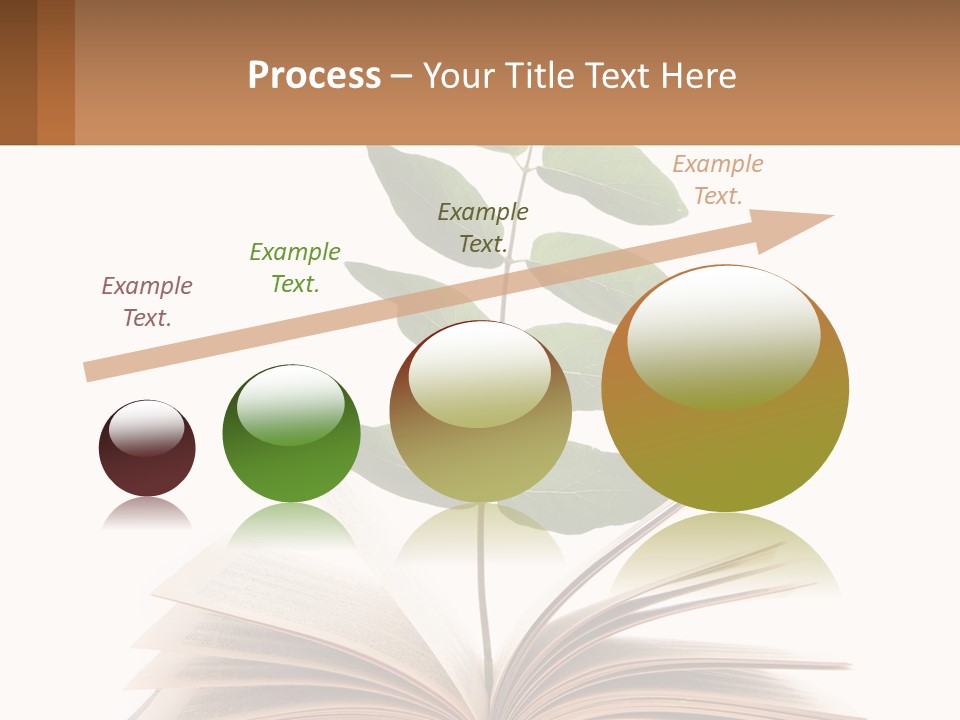A Book With A Plant On Top Of It PowerPoint Template
