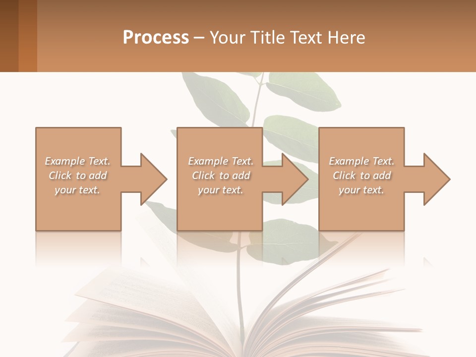 A Book With A Plant On Top Of It PowerPoint Template