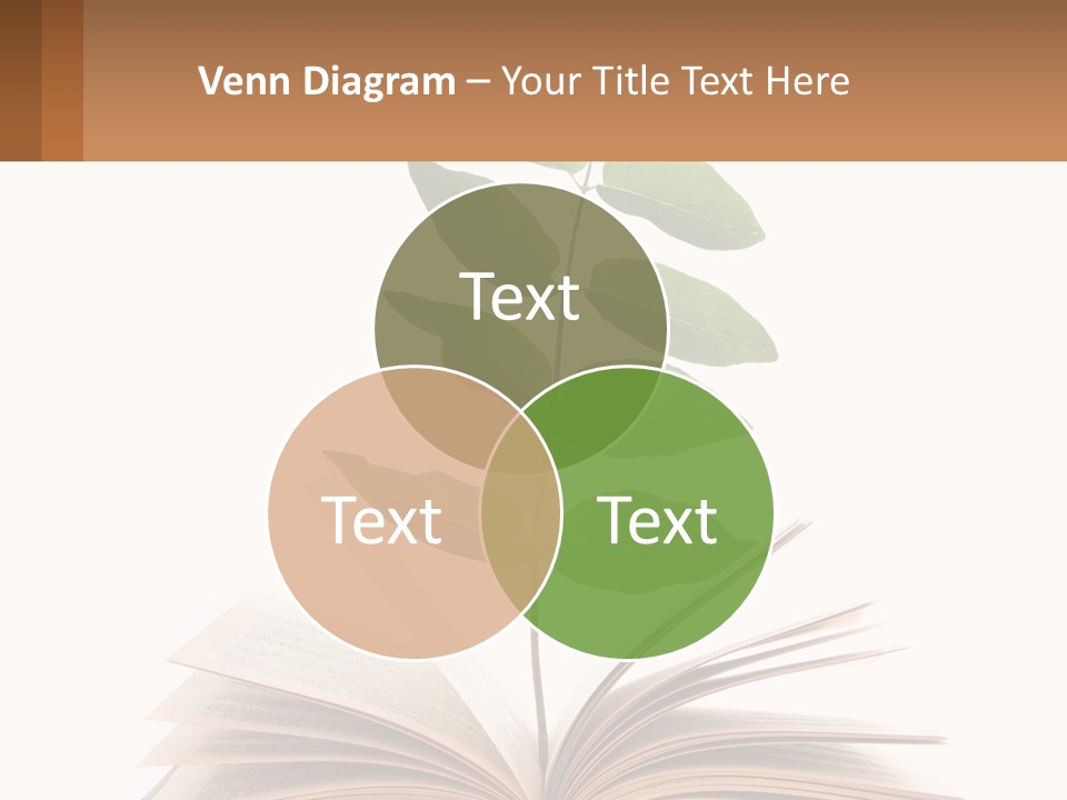A Book With A Plant On Top Of It PowerPoint Template