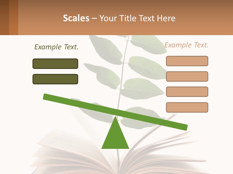 A Book With A Plant On Top Of It PowerPoint Template