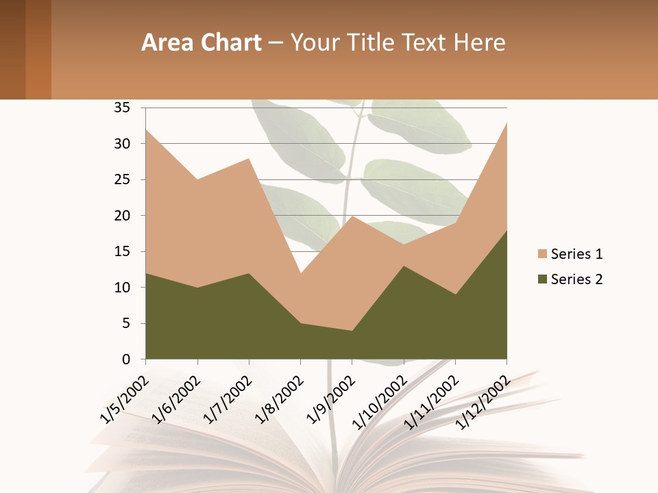 A Book With A Plant On Top Of It PowerPoint Template
