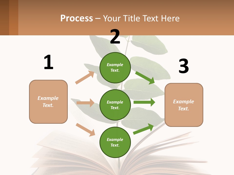 A Book With A Plant On Top Of It PowerPoint Template
