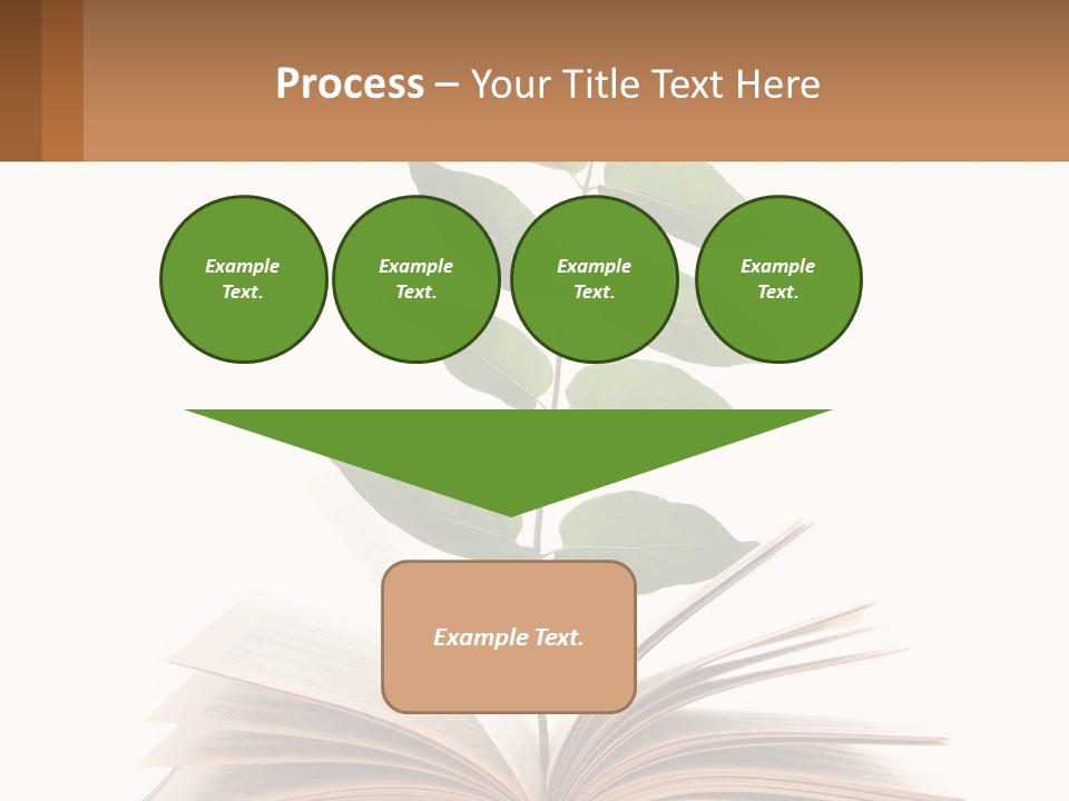 A Book With A Plant On Top Of It PowerPoint Template