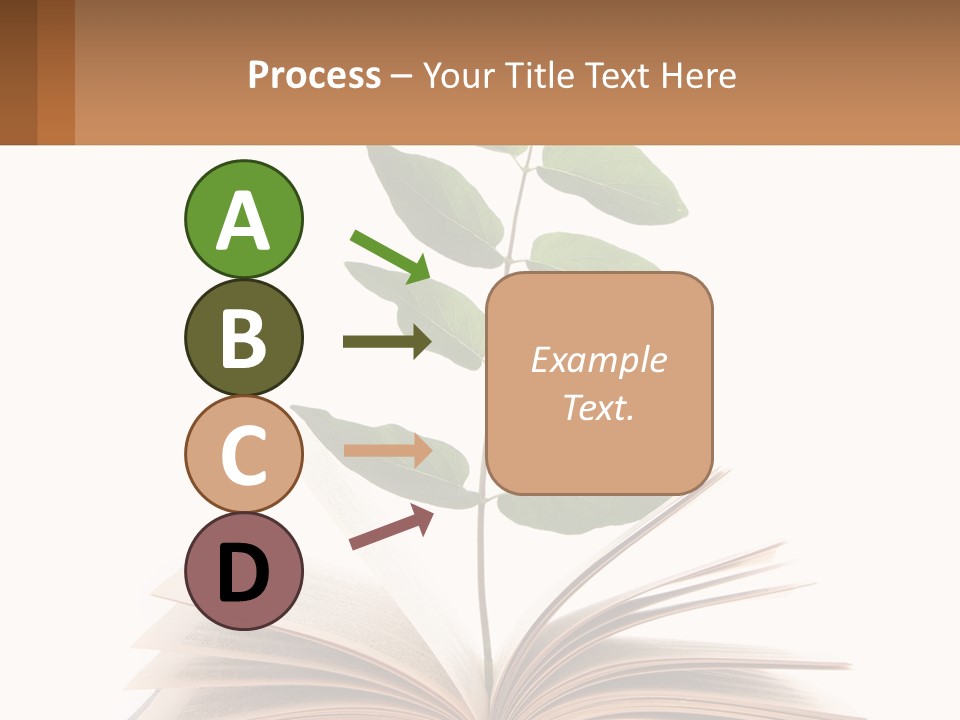 A Book With A Plant On Top Of It PowerPoint Template
