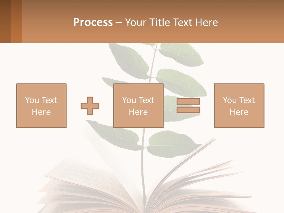 A Book With A Plant On Top Of It PowerPoint Template