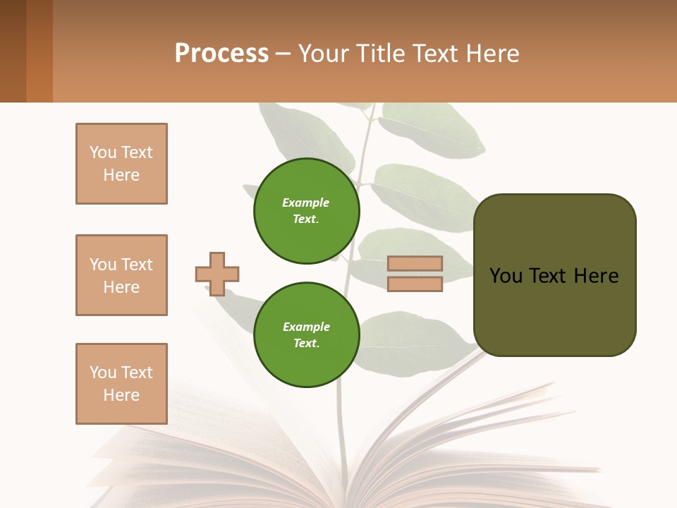 A Book With A Plant On Top Of It PowerPoint Template
