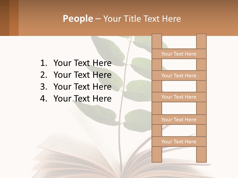 A Book With A Plant On Top Of It PowerPoint Template